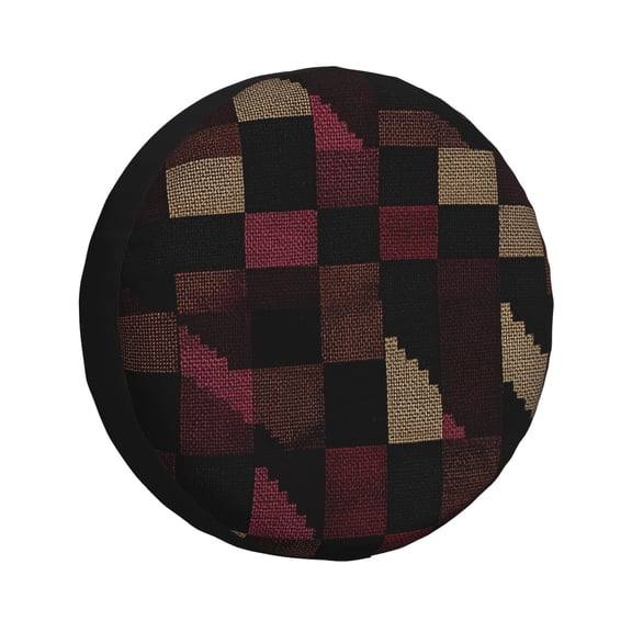 Multi-Size Car Tire Dust Cover Sunscreen, Corrosion, Dust And Water Keep Spare Tires Clean Darkvoilet Houndstooth Checkered_3 14 Inch