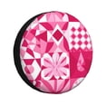 thumbnail image 1 of Multi-Size Car Tire Dust Cover Sunscreen, Corrosion, Dust And Water Keep Spare Tires Clean Hotpink Geometric Patterns_1 17 Inch, 1 of 8