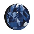 thumbnail image 1 of Multi-Size Car Tire Dust Cover Sunscreen, Corrosion, Dust And Water Keep Spare Tires Clean Midnightblue Geometric Patterns_4 17 Inch, 1 of 8