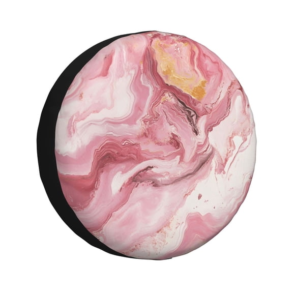 Multi-Size Car Tire Dust Cover Sunscreen, Corrosion, Dust And Water Keep Spare Tires Clean Pink Marble_1 14 Inch