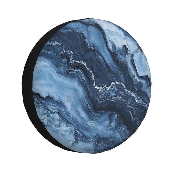 Multi-Size Car Tire Dust Cover Sunscreen, Corrosion, Dust And Water Keep Spare Tires Clean Slateblue Marble_2 14 Inch