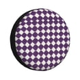 thumbnail image 1 of Multi-Size Car Tire Dust Cover Sunscreen, Corrosion, Dust And Water Keep Spare Tires Clean Violet Retro Houndstooth_2 17 Inch, 1 of 8