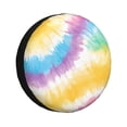 thumbnail image 1 of Multi-Size Car Tire Dust Cover Sunscreen, Corrosion, Dust And Water Keep Spare Tires Clean Yellow Tie-Dye Background Rainbow Colors_1 16 Inch, 1 of 8