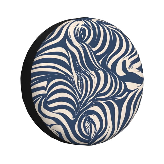 Multi-Size Car Tire Dust Cover Sunscreen, Corrosion, Dust And Water Keep Spare Tires Clean Zebra Print Style Steelblue_3 14 Inch
