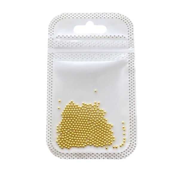 Yiran 1.5mm Gold Metal Round Bead Nail Charms