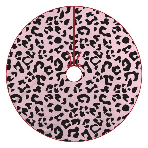 Multi-Size Christmas Tree Dress Luxury Comfortable Soft Decoration For The Holiday Party Company Celebration Family Party Stage Performance Bright Pink Leopard