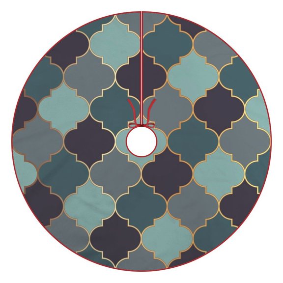 Multi-Size Christmas Tree Dress Luxury Comfortable Soft Decoration For The Holiday Party Company Celebration Family Party Stage Performance Moroccan Plaid Purple Green