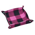 thumbnail image 1 of Multi-Size Leather Tray Four Corners Four Button Design Anti-Scratch Waterproof Convenient Cleaning Convenient Storage Hotpink Buffalo Plaid Check Tartan Scotland_2 Medium, 1 of 8
