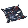 thumbnail image 1 of Multi-Size Leather Tray Four Corners Four Button Design Anti-Scratch Waterproof Convenient Cleaning Convenient Storage Independence Day Theme Star (3) Small, 1 of 8