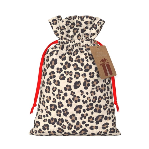 Multi-Size Linen Bundle Pocket Gift Bag Closing Method For Christmas Birthday Anniversary As A Gift Packaging Small Leopard_1