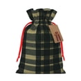 thumbnail image 1 of Linen Bundle Pocket Gift Bag Drawstring Opening And Closing Method For Christmas Birthday Anniversary As A Gift Packaging Medium Springgreen Buffalo Plaid Check Tartan Scotland_1, 1 of 8