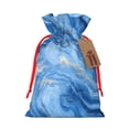 thumbnail image 1 of Linen Bundle Pocket Gift Bag Drawstring Opening And Closing Method For Christmas Birthday Anniversary As A Gift Packaging Medium Steelblue Marble_1, 1 of 8