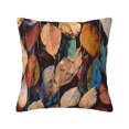 thumbnail image 1 of Multi-Size Linen Sofa Pillow Cover Invisible Zipper Open And Close Strong Use For Sofa Chair Garden Sofa Car Abstract Leaves (3) 16"X16", 1 of 8