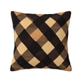 thumbnail image 1 of Multi-Size Linen Sofa Pillow Cover Invisible Zipper Open And Close Strong Use For Sofa Chair Garden Sofa Car Argyle Plaid Brown_2 18"X18", 1 of 8