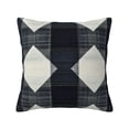 thumbnail image 1 of Multi-Size Linen Sofa Pillow Cover Invisible Zipper Open And Close Strong Use For Sofa Chair Garden Sofa Car Argyle Plaid Dimgray_95746_2 20"X20", 1 of 8