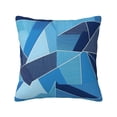 thumbnail image 1 of Multi-Size Linen Sofa Pillow Cover Invisible Zipper Open And Close Strong Use For Sofa Chair Garden Sofa Car Blue Geometric Lines_4 16"X16", 1 of 8