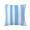 thumbnail image 1 of Multi-Size Linen Sofa Pillow Cover Invisible Zipper Open And Close Strong Use For Sofa Chair Garden Sofa Car Light Blue Stripe_2 20"X20", 1 of 8