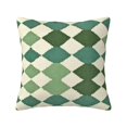 thumbnail image 1 of Multi-Size Linen Sofa Pillow Cover Invisible Zipper Open And Close Strong Use For Sofa Chair Garden Sofa Car Lightseagreen Colorful Houndstooth_2 20"X20", 1 of 8