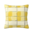 thumbnail image 1 of Multi-Size Linen Sofa Pillow Cover Invisible Zipper Open And Close Strong Use For Sofa Chair Garden Sofa Car Lightyellow Checked Hand-Drawn Sketch_4 18"X18", 1 of 8