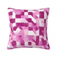 thumbnail image 1 of Multi-Size Linen Sofa Pillow Cover Invisible Zipper Open And Close Strong Use For Sofa Chair Garden Sofa Car Pink Abstract Houndstooth Hand-Drawn Sketch_3 20"X20", 1 of 8