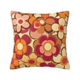 thumbnail image 1 of Multi-Size Linen Sofa Pillow Cover Invisible Zipper Open And Close Strong Use For Sofa Chair Garden Sofa Car Retro Groovy Flowers Pattern (13) 18"X18", 1 of 7