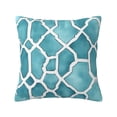 thumbnail image 1 of Multi-Size Linen Sofa Pillow Cover Invisible Zipper Open And Close Strong Use For Sofa Chair Garden Sofa Car Turquoise Moroccan Trellis Hand-Drawn Sketch_62922_1 16"X16", 1 of 7