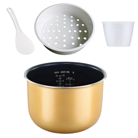 Multi Size Nonstick Rice Cooker Insert Pots 3L 4L 5L Interchangeable Inner Bowl Heat Distribution Grade Coating