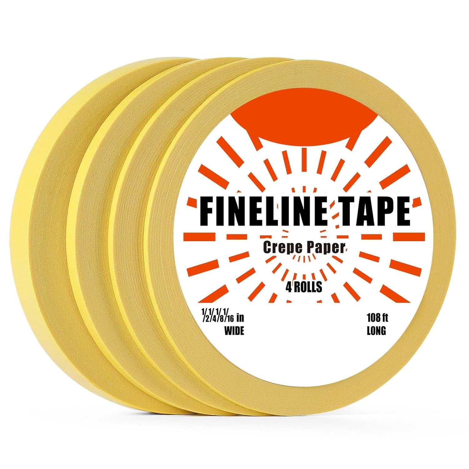 Multi-Size Pinstripe Tape, Fine Line Masking Tape Set for Automotive, DIY, Paint, Art