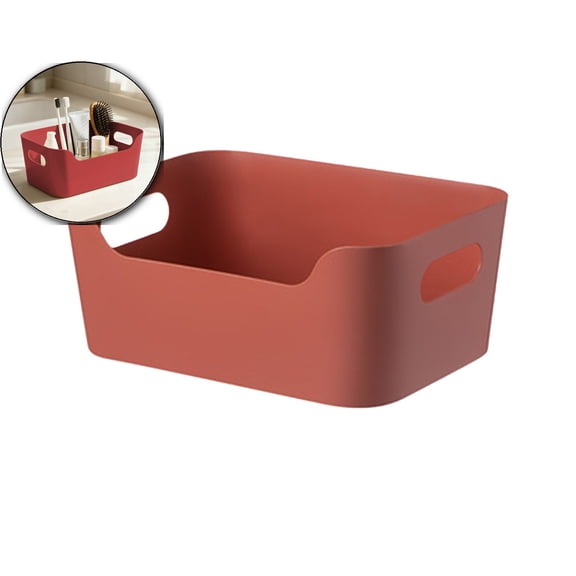 Multi-Size Plastic Storage Box for Kitchen & Living Room – Red(9.6x6.7")