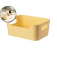 thumbnail image 1 of Multi-Size Plastic Storage Box for Kitchen & Living Room – Yellow(9.6x6.7"), 1 of 7