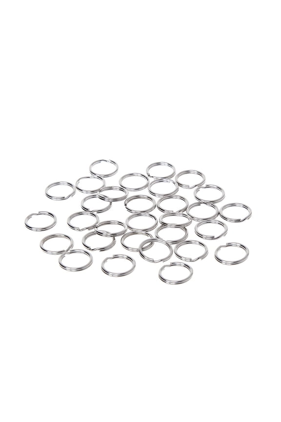 Multi Size Polished Silver Color Keyring Stainless Steel Hole for Key Ring Round Split Keychain Making DIY Circle Cl
