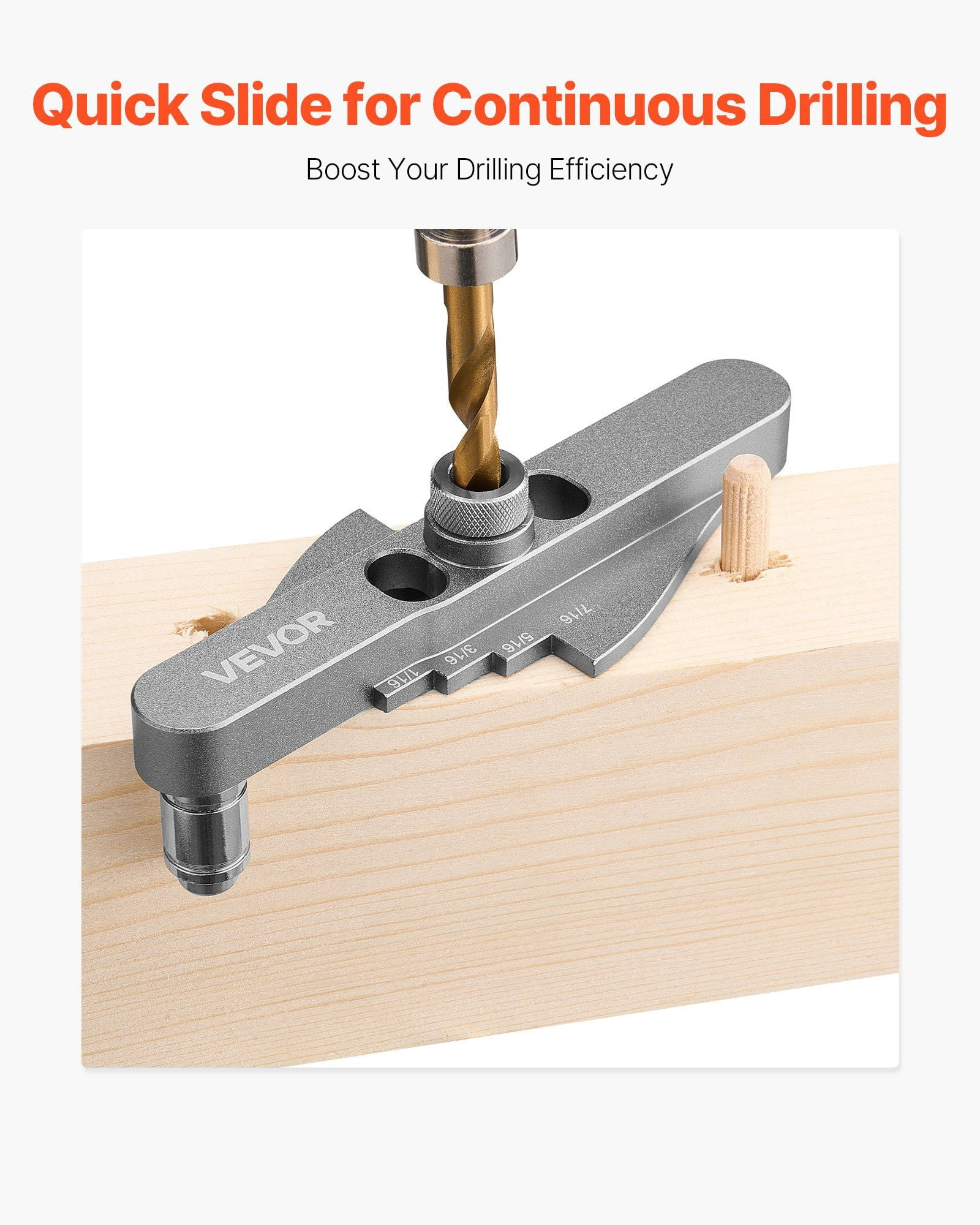 Multi-Size Self Centering Doweling Jig Kit – Includes Drill Bits & Case for Easy Wood Joinery