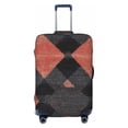 thumbnail image 1 of Multi-Size Suitcase Protective Cover Full Range Double Stitching Invisible Zipper For Travel Business Argyle Plaid Darksalmon_4 Medium, 1 of 8