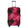 thumbnail image 1 of Multi-Size Suitcase Protective Cover Full Range Double Stitching Invisible Zipper For Travel Business Argyle Plaid Magenta_1 X-Large, 1 of 8