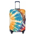 thumbnail image 1 of Multi-Size Suitcase Protective Cover Full Range Double Stitching Invisible Zipper For Travel Business Brown Tie-Dye Background Rainbow Colors X-Large, 1 of 8