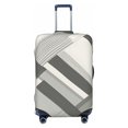 thumbnail image 1 of Multi-Size Suitcase Protective Cover Full Range Double Stitching Invisible Zipper For Travel Business Lightslategray Geometric Lines_3 X-Large, 1 of 8