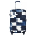 thumbnail image 1 of Multi-Size Suitcase Protective Cover Full Range Double Stitching Invisible Zipper For Travel Business Plaid Fall Camo Royalblue_4 X-Large, 1 of 8