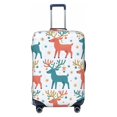 thumbnail image 1 of Multi-Size Suitcase Protective Cover Full Range Double Stitching Invisible Zipper For Travel Business Playful Reindeer Pattern Medium, 1 of 8