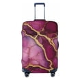 thumbnail image 1 of Multi-Size Suitcase Protective Cover Full Range Double Stitching Invisible Zipper For Travel Business Purple Red Marble Small, 1 of 8