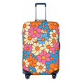 thumbnail image 1 of Multi-Size Suitcase Protective Cover Full Range Double Stitching Invisible Zipper For Travel Business Retro Groovy Flowers Pattern (5) X-Large, 1 of 8