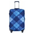 thumbnail image 1 of Multi-Size Suitcase Protective Cover Full Range Double Stitching Invisible Zipper For Travel Business Blueviolet Moroccan Buffalo Plaid Tartan Check Hand-Drawn Sketch_2 Large, 1 of 8