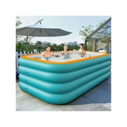 Multi-Size Super Large 3-Ring/ 4-Ring Inflatable Swimming Pool Outdoor Swimming Pool, Thickened And Tall Square Family Inflatable Swimming Pool, Suitable For Outdoor, Courtyard, Family Gathering