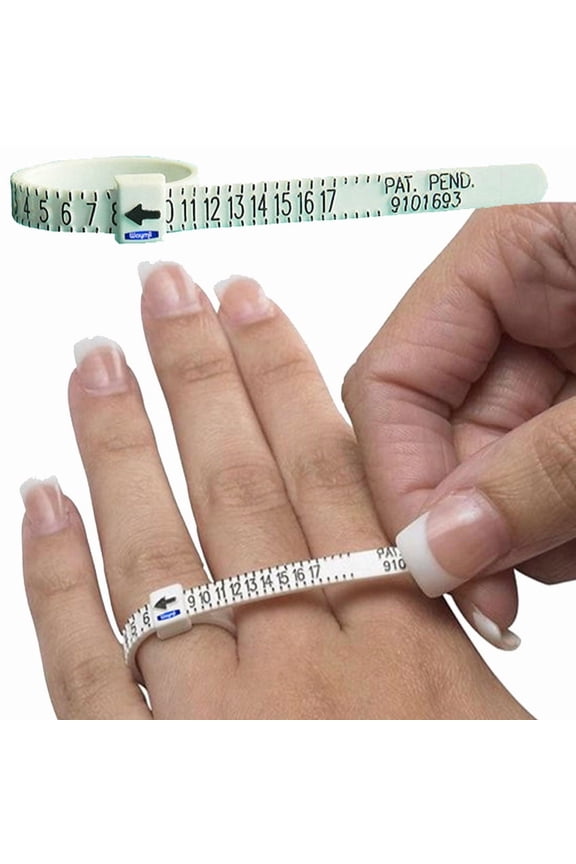 Multi Sizer Adjustable Strip Plastic Ring Finger Gauge Jewelry Wedding Sizer