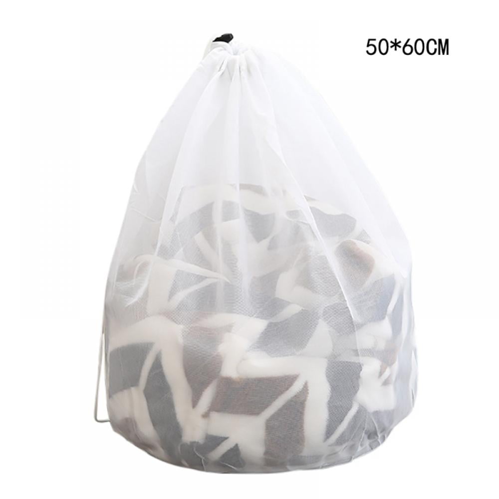 Gerich Washing Machine Mesh Net Bags,Drawcord Mesh Laundry Wash Bag,Laundry  Bag Large Wash Bags Reusable,30*40cm