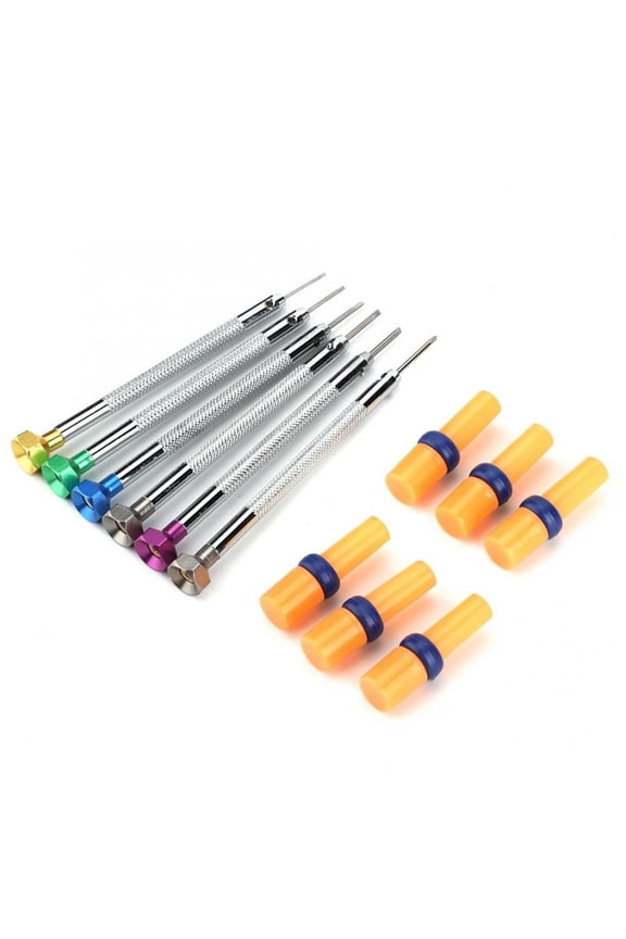 Multi-Sizes Precision Steel Flathead Screwdriver+Blade -0.8~-1.6 Set Watchmaker Tool For Watch Jewelry Jewels