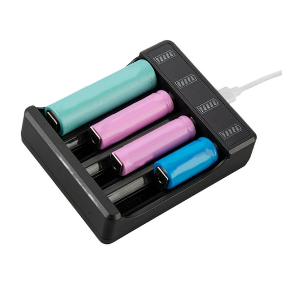 Multi Slot Charging Fast USB C Port for 18650 21700 Multiple Safety Protections And LED Monitoring