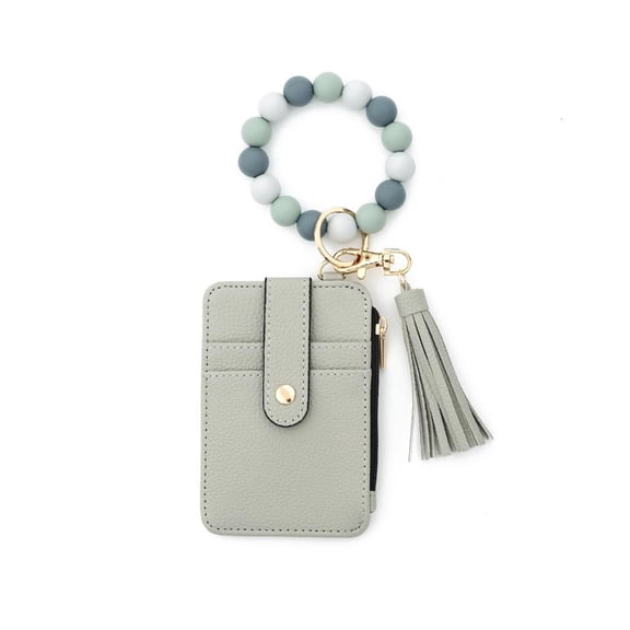 Multi Slot Silicone ID Holder With Detachable Wristlet and Nonslip Card Case