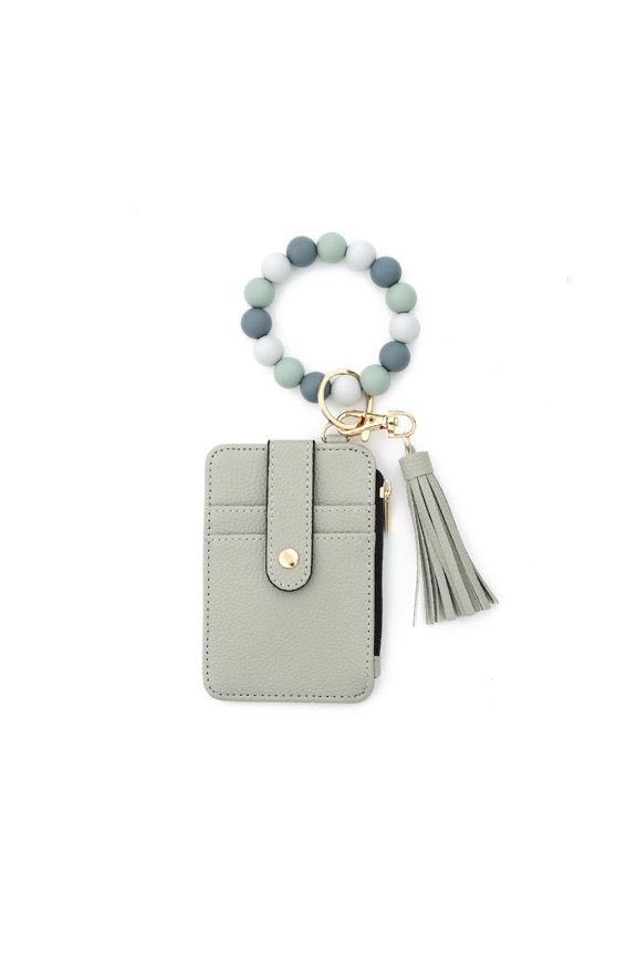 Multi Slot Silicone ID Holder With Detachable Wristlet and Nonslip Card Case