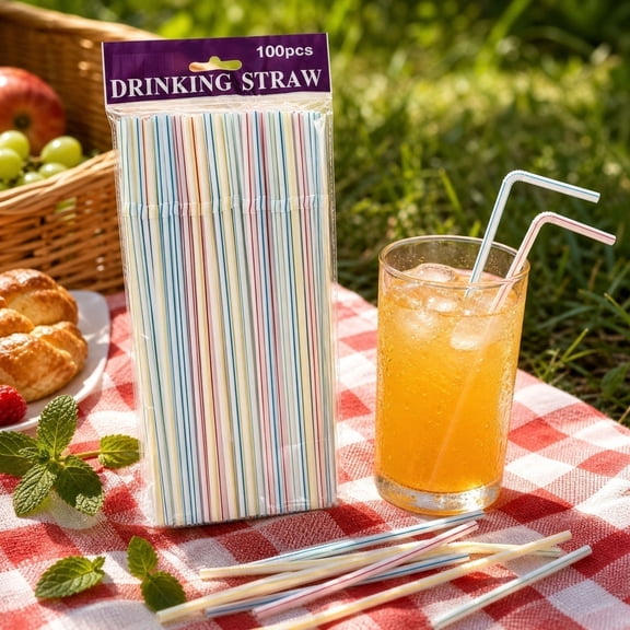 Multi-Spec Disposable Plastic Drinking Straws, Lightweight Safe Beverage Tubes, Universal Daily Accessory for Milk Tea, Fruit Juice, Cold Drinks,Restaurant and Household Daily Drinking