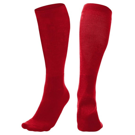 Multi-Sport Athletic Socks, 1 Pair, Large, Scarlet